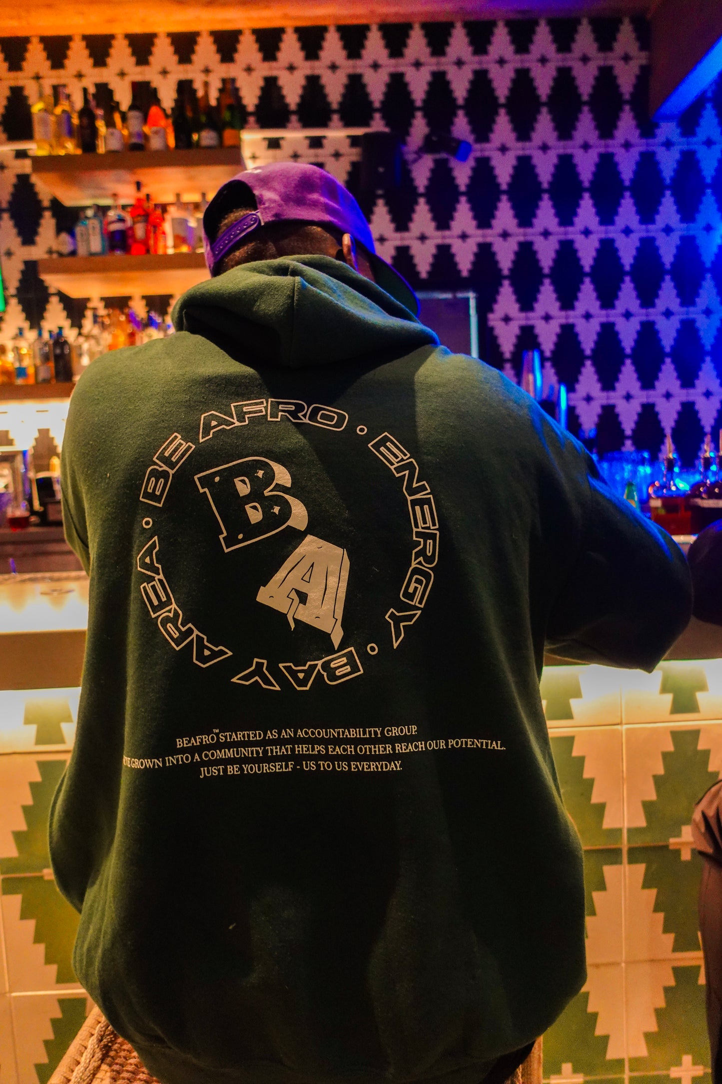 Be Yourself Hoodie Forest Green